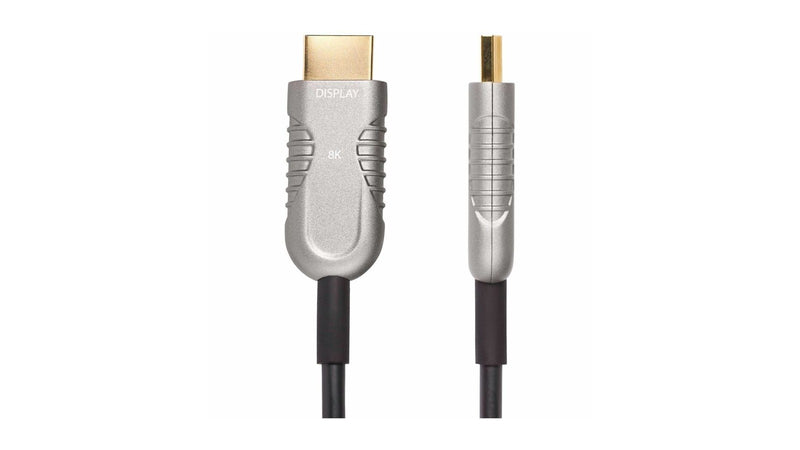 StarTech fiber optic HDMI cable, Display and Source connectors face on