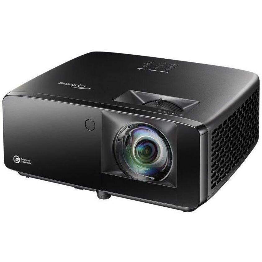 Optoma GT2400HDR, side view showing lens and vents