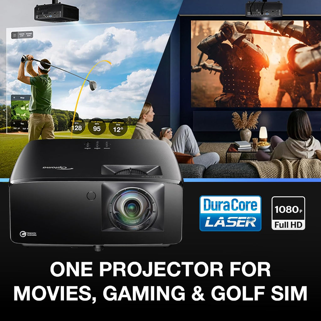 Optoma GT2400HDR, one projector for movies, gaming and golf sim